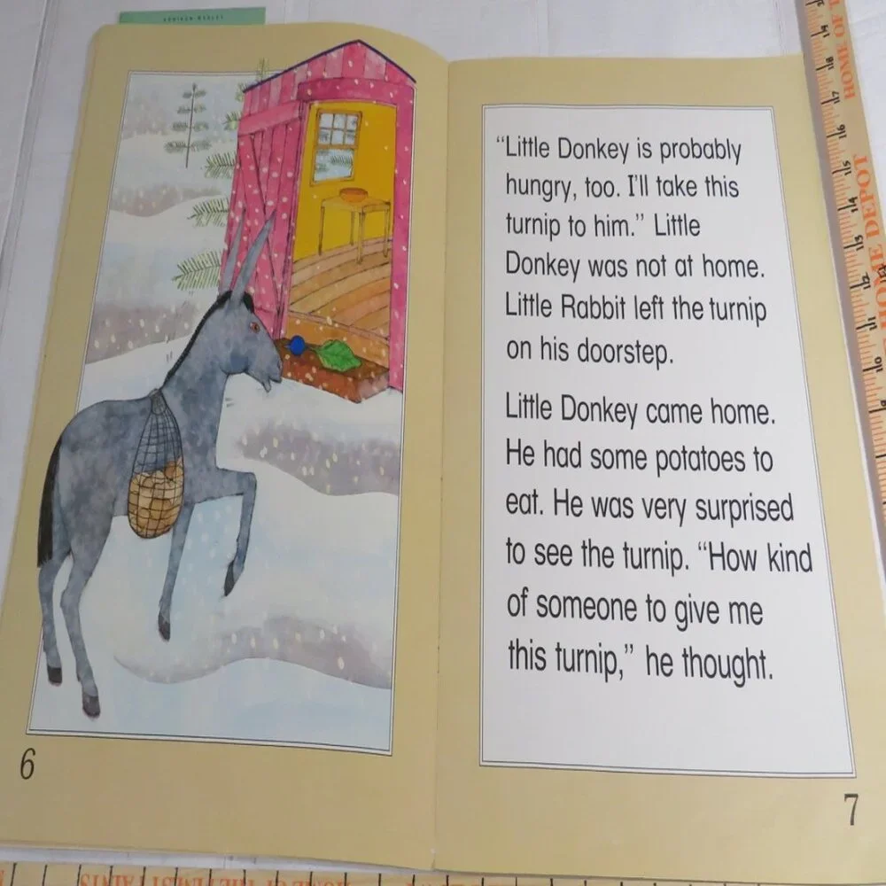 The Rabbit and the Turnip (almost 2 feet tall) with (4) student story books